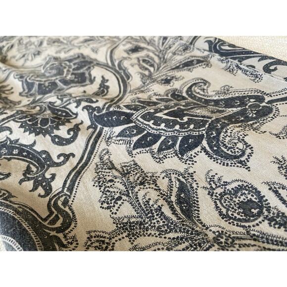 Etro Women’s Linen Pants Paisley Jacquard Wide Leg Relaxed Fit Italy XXL - Picture 2 of 14